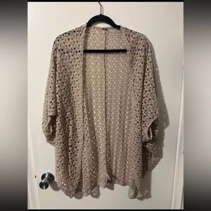 Pinkblush Beige Crochet Cardigan